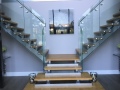 Split mezzanine stairways