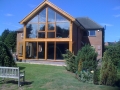 Rear elevation of timber and glass extension